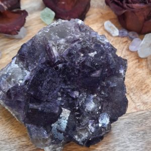 FLUORITE VIOLETTE BRUTE ESPAGNE CUBIQUE QUALITÉ EXTRA FLUORINE 0.633Kg