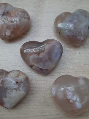 cœur agate fleur de cerisier, Madagascar