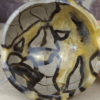 saladier fait main en pierre naturelle septaria et calcite jaune