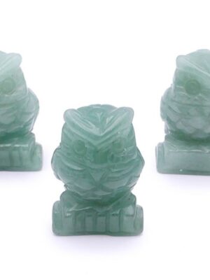 hibou aventurine verte