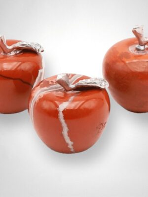 Pierre naturelle jaspe rouge, motif pomme
