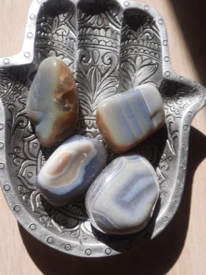AGATE GRISE GROSSE PIERRE ROULÉE