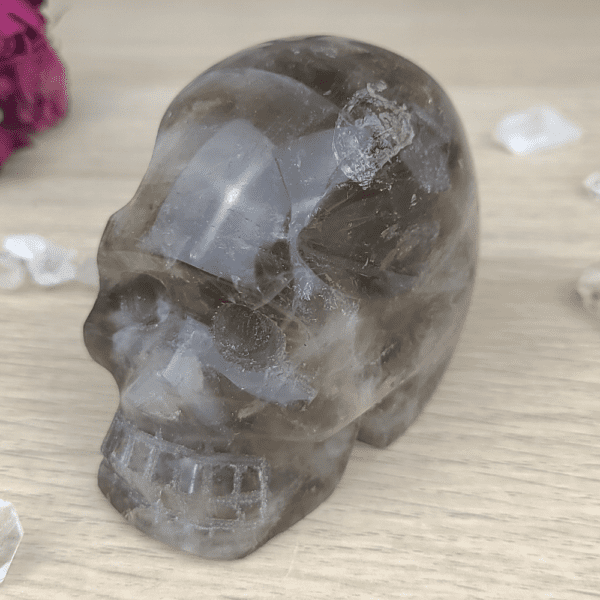 Crâne quartz fumé