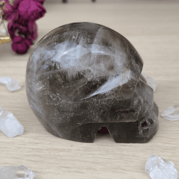 Crâne quartz fumé