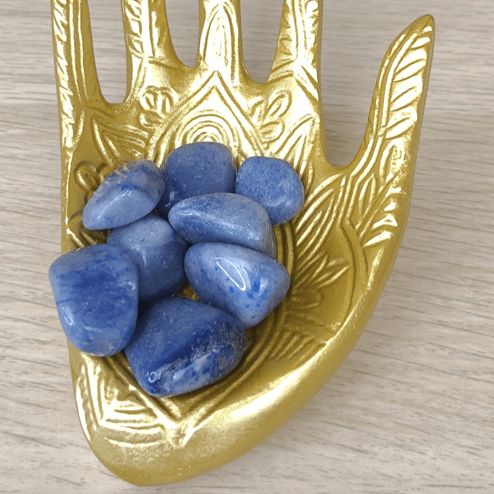 Quartz bleu - aventurine bleu - pierre roulée
