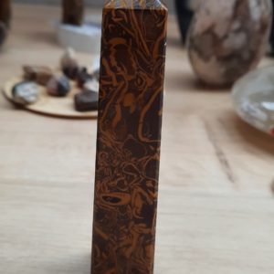POINTE JASPE MARIAM JASPE SPAGHETTI JASPE PEAU D ÉLÉPHANT PIÈCE RÉALISÉE DE MANIÈRE ARTISANALE  10cm