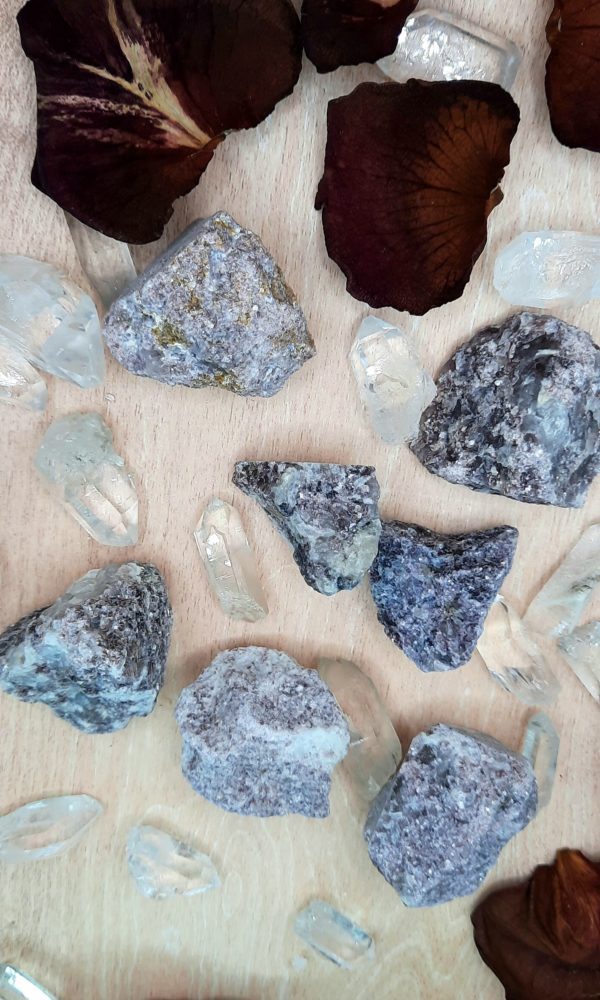 pierre naturelle lépidolite brute - brésil