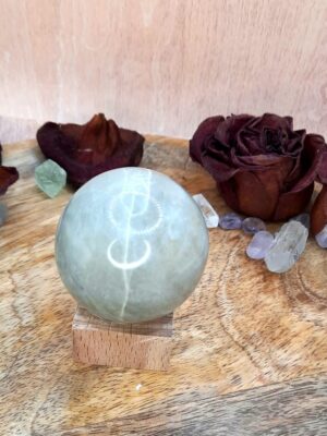 SPHERE GARNIERITE PIERRE DE LUNE VERTE