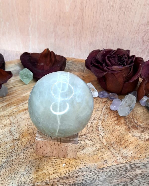 SPHERE GARNIERITE PIERRE DE LUNE VERTE