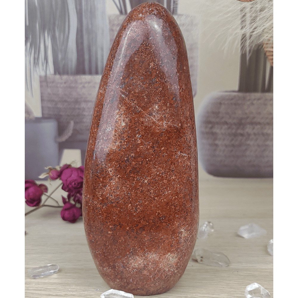 Flamme d'énergie pierre naturelle et ésotérisme - dolomite rouge forme libre