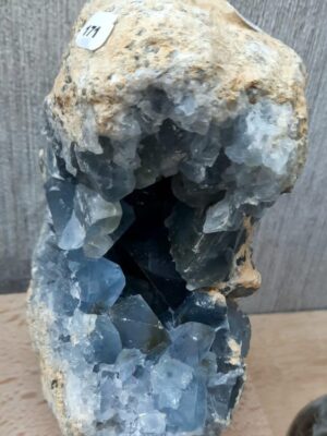 Forme originale de lune pierre naturelle bleue