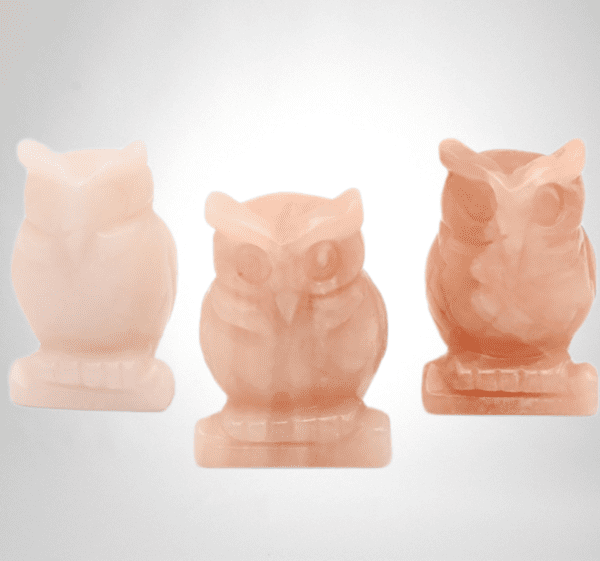 Aventurine - hibou - pierre sculptée