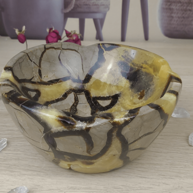 septaria et calcite vide poche - bol