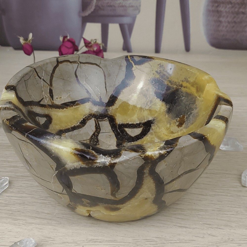 septaria et calcite vide poche - bol