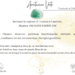Fiche d 'informations des vertus lithothérapeutique de l'aventurine verte