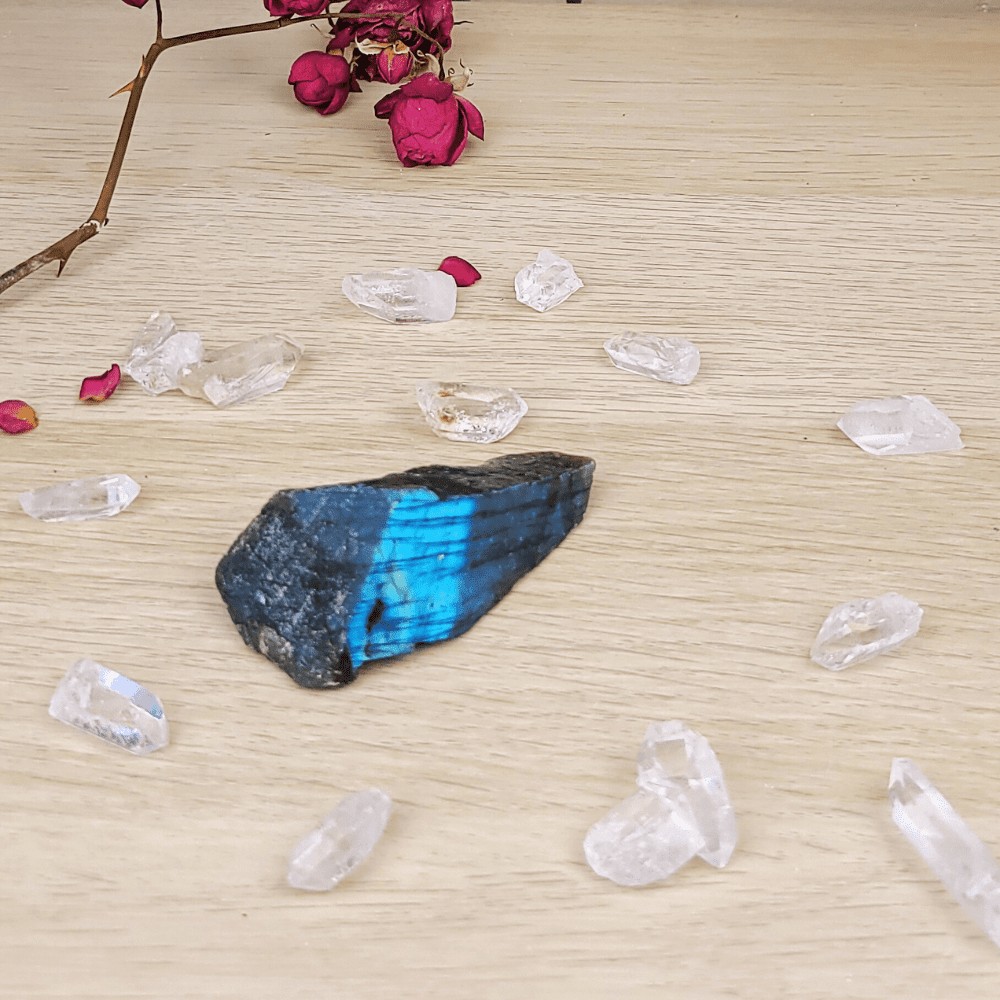 labradorite bleue brute