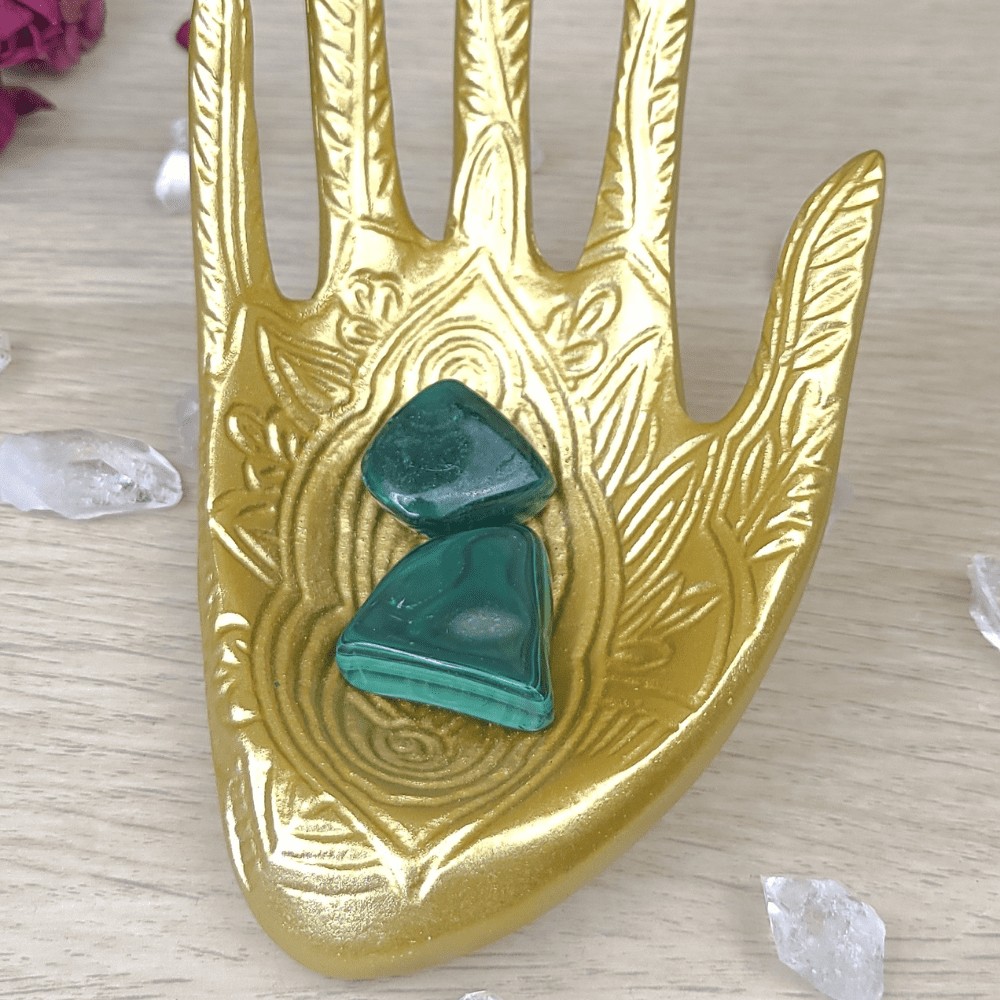 pierre roulée malachite pierre naturelle Congo