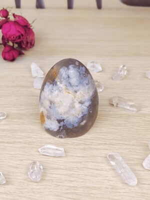 flamme d'énergie boutique en ligne lithothérapie, minéraux énergétique et ésotérisme - agate fleur sakura