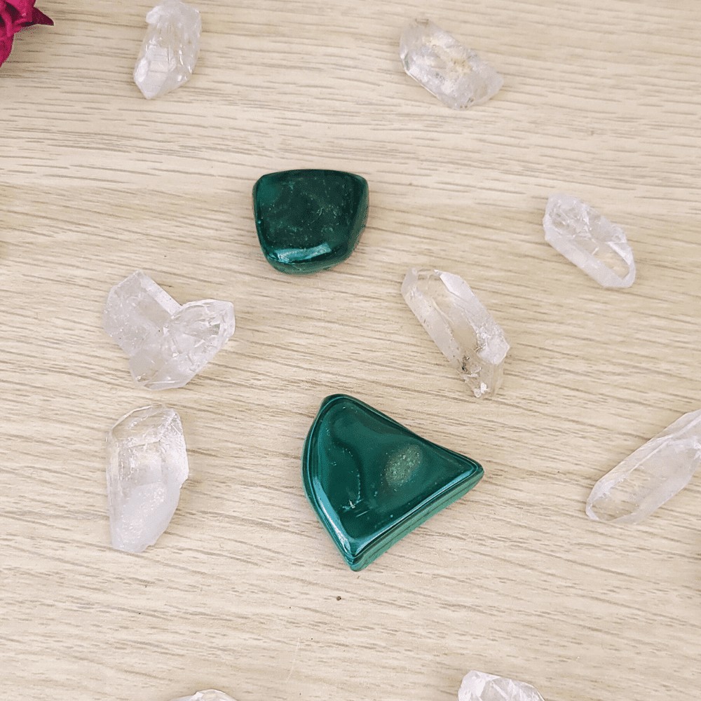 pierre roulée malachite pierre naturelle Congo