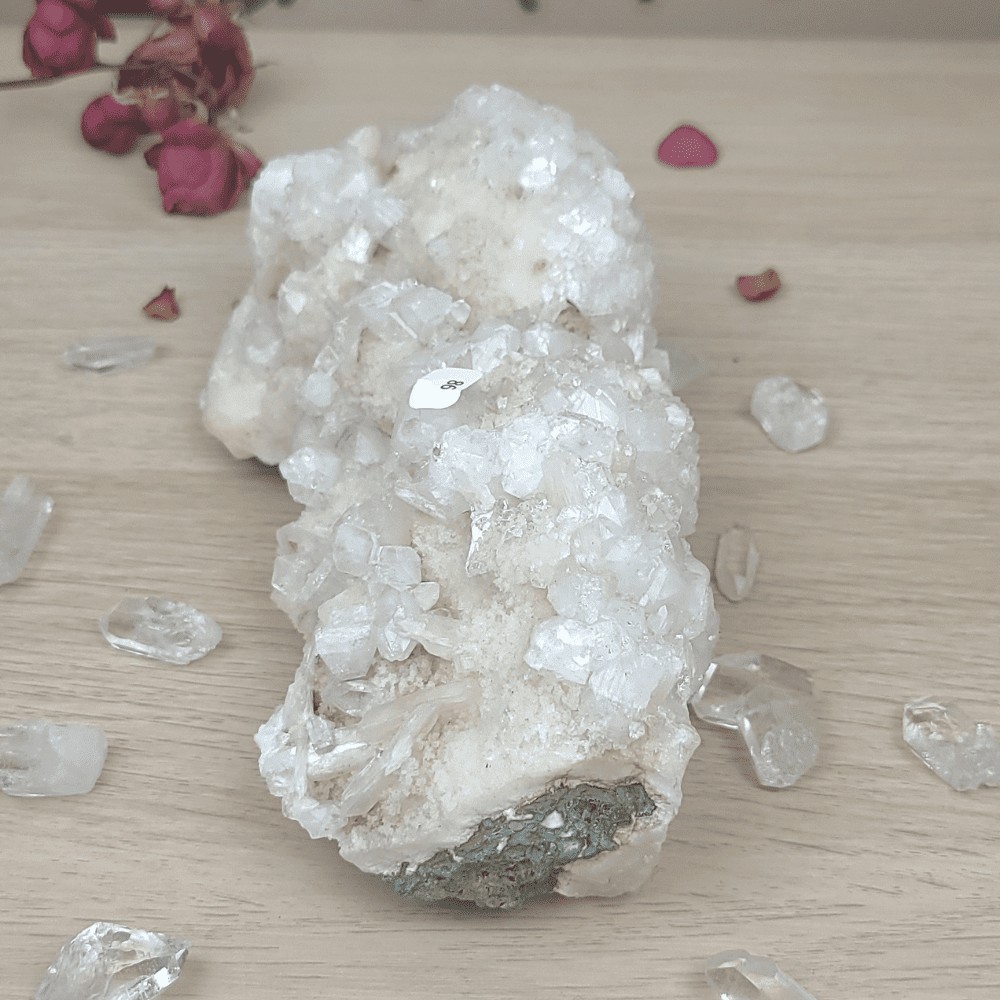 Apophyllite Inde pierre naturelle blanche 86