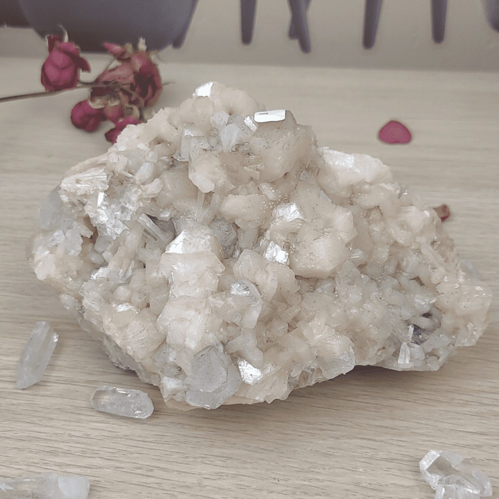 Apophyllite et stilbite