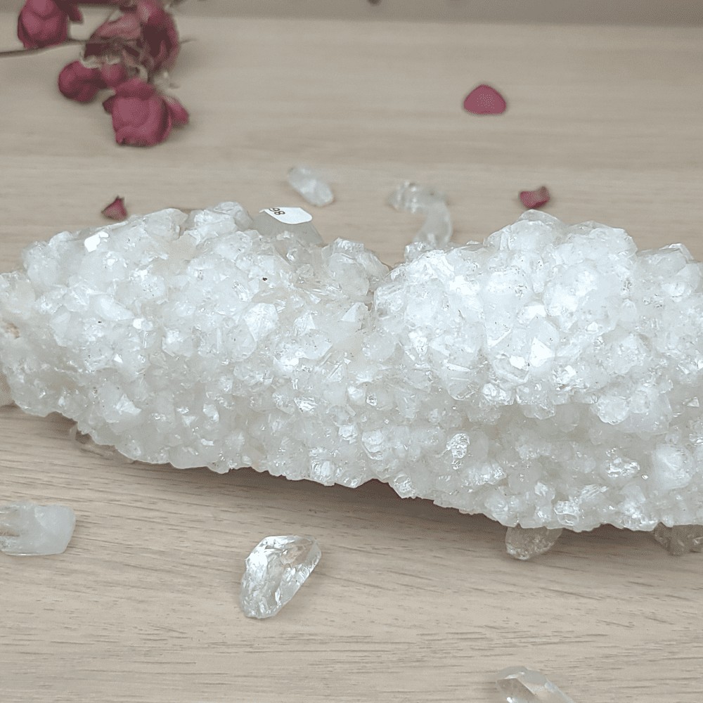 Apophyllite Inde pierre naturelle blanche 86
