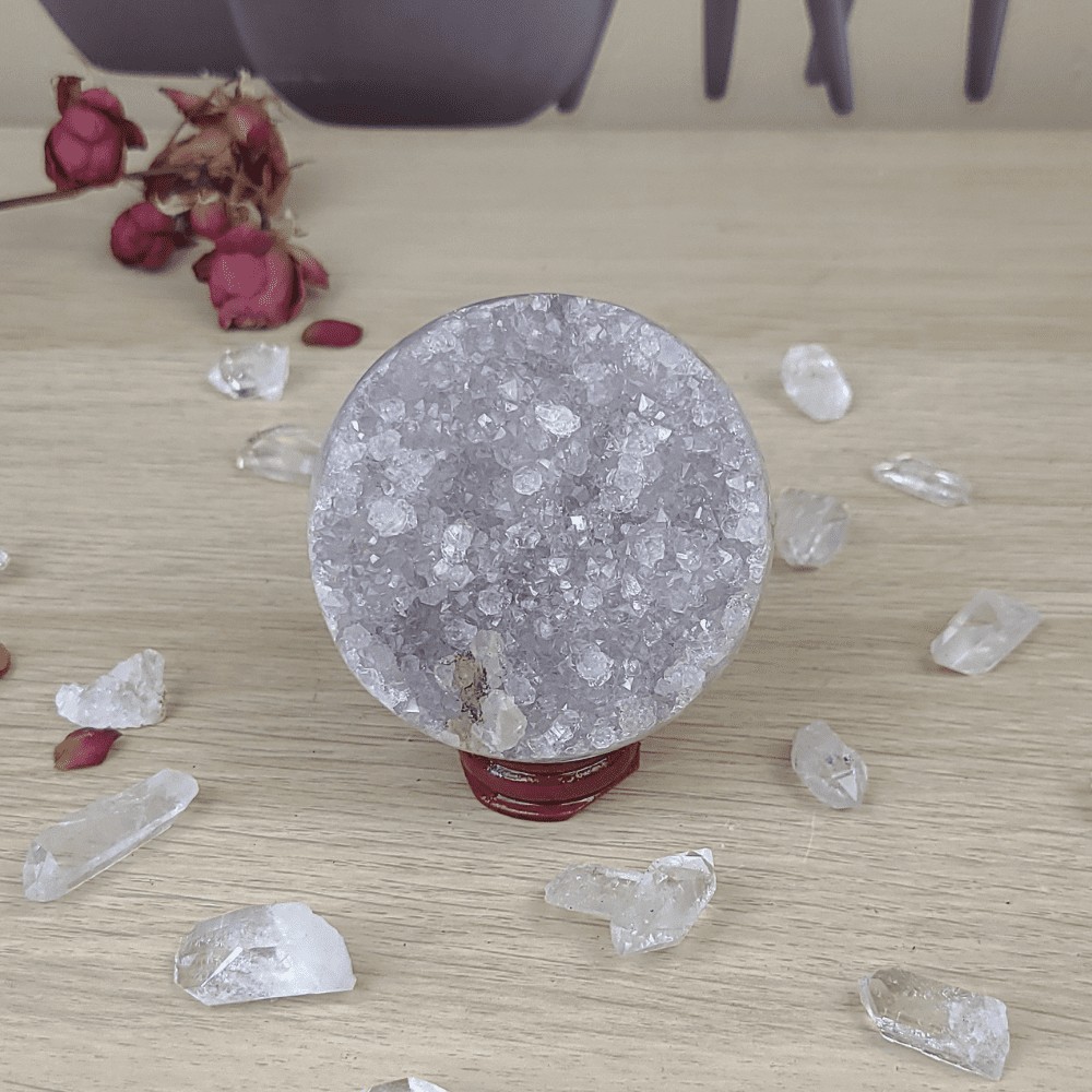GÉODE D'AMÉTHYSTE URUGUAY SPHÈRE QUARTZ - N°102