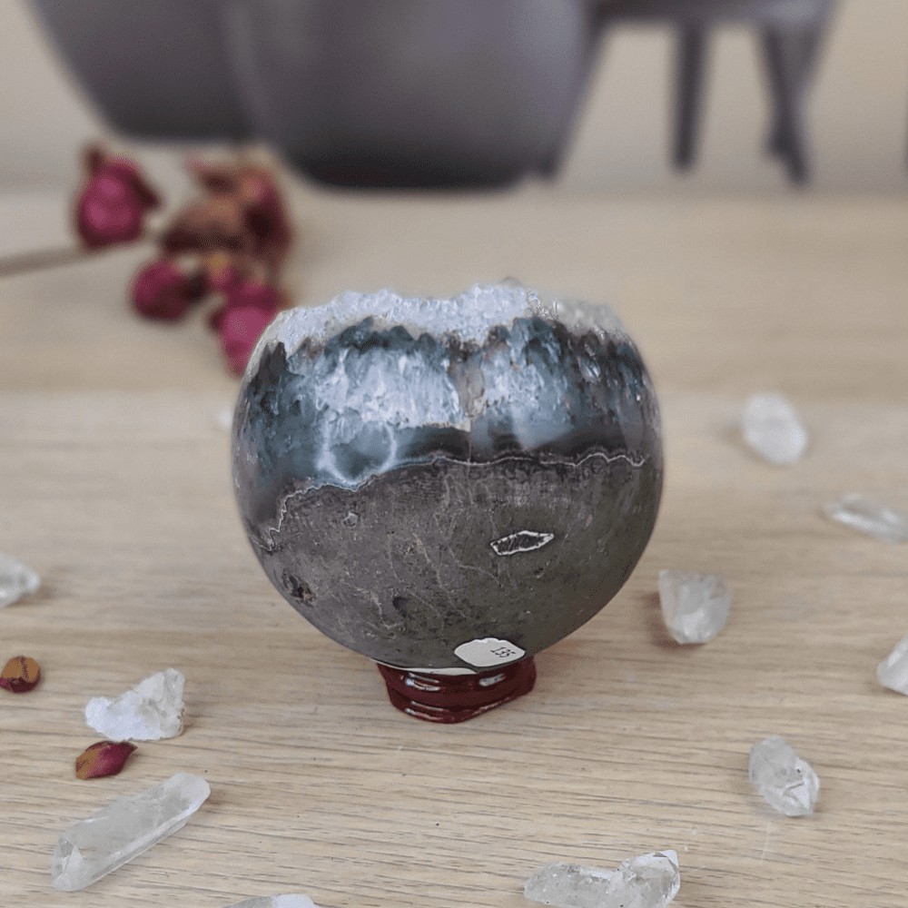 Géode d’Améthyste Uruguay N°135 Sphère Quartz