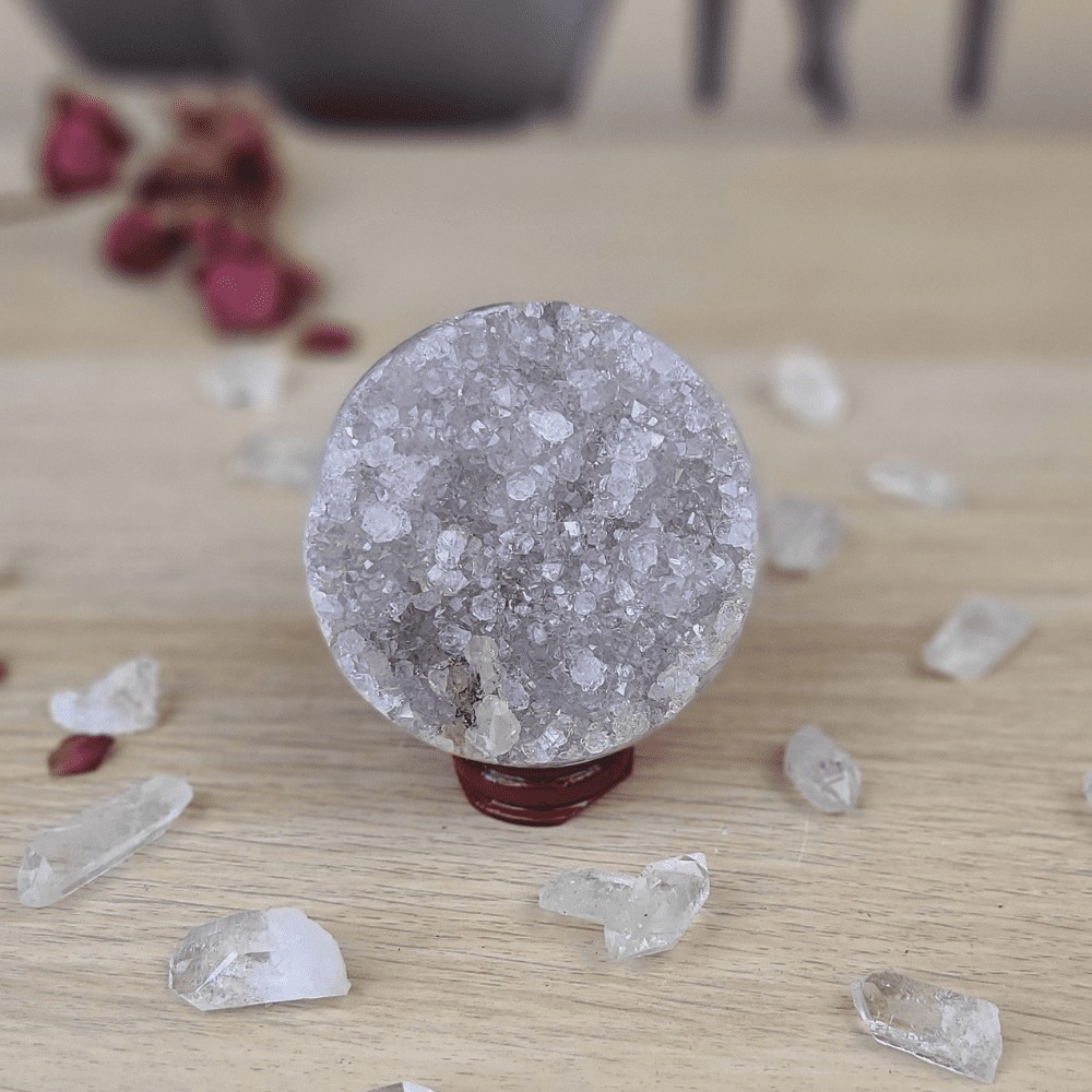 GÉODE D'AMÉTHYSTE URUGUAY SPHÈRE QUARTZ - N°102