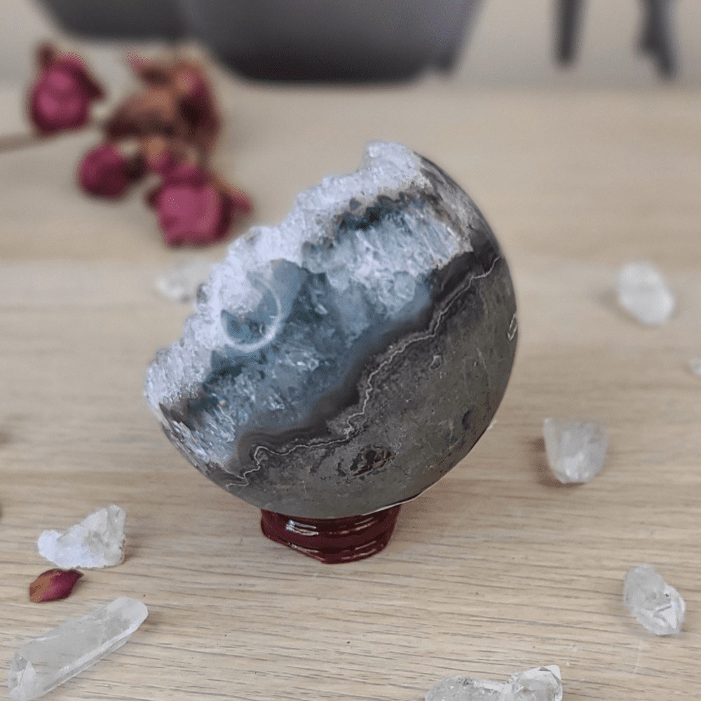 Géode d’Améthyste Uruguay N°135 Sphère Quartz