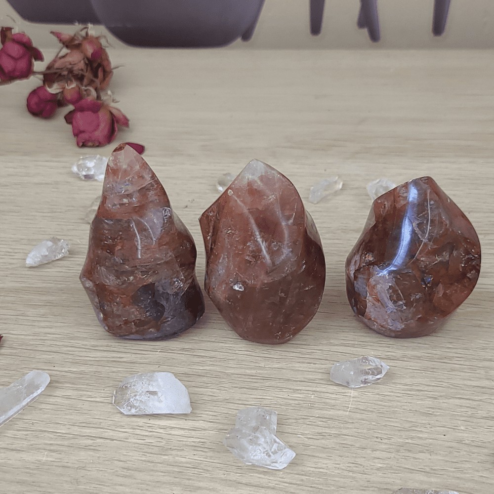 QUARTZ HÉMATOIDE ROUGE - FLAMME