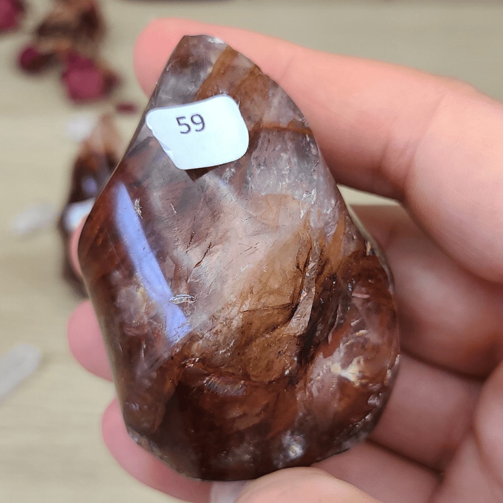 QUARTZ HÉMATOIDE ROUGE - FLAMME