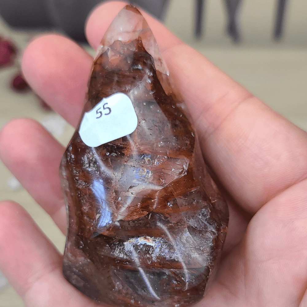 QUARTZ HÉMATOIDE ROUGE - FLAMME 55