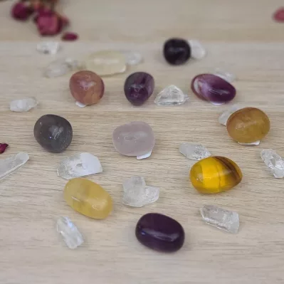 pierre roulée fluorite