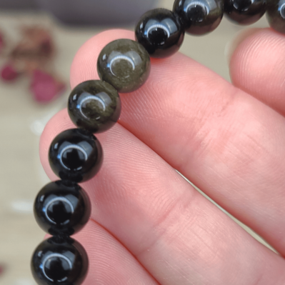Obsidienne dorée - Mexique - Bracelet femme ou homme