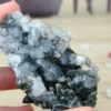 Pierre naturelle d'Inde apophyllite et calcédoine noire bleu