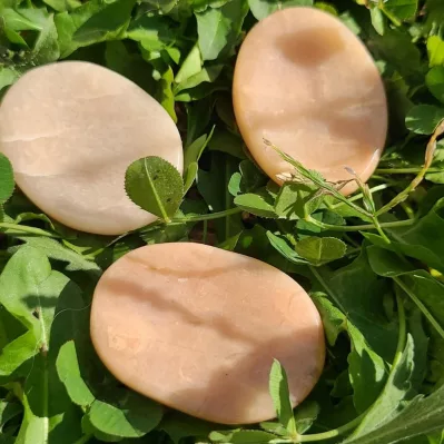 Worry-stone-pierre-de-lune-peche-numéro-44-45-46-pierre-de bien-être