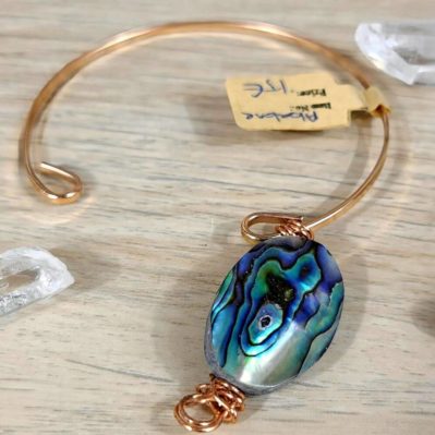 Jonc en cuivre - bracelet abalone