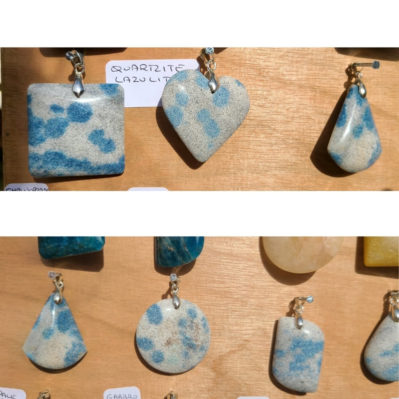 Quartzite lazulite Madagascar Pendentif pierre naturelle 67 à 72