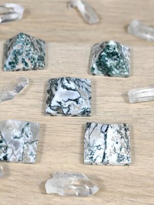 PYRAMIDE PIERRE NATURELLE - AGATE ARBRE - INDE