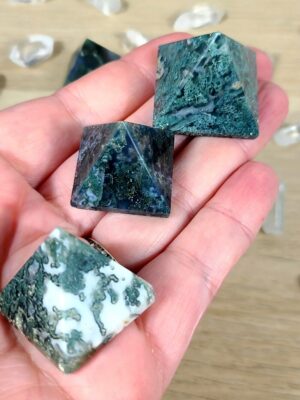 AGATE MOUSSE pyramide pierre naturelle 25mm