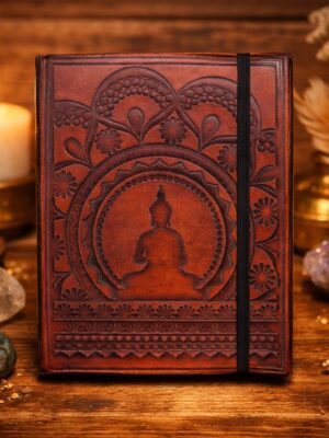 bouddha carnet cuir , note book