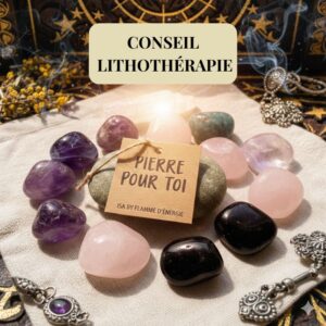 CONSEIL LITHOTHÉRAPIE- flamme d'énergie - boutique de minéraux