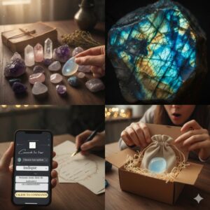 reçois la pierre naturelle dont tu as besoin en ce moment La Joie de Découvrir Ta Pierre Destinée, plus besoin de chercher des heures la pierre dont tu as besoin!