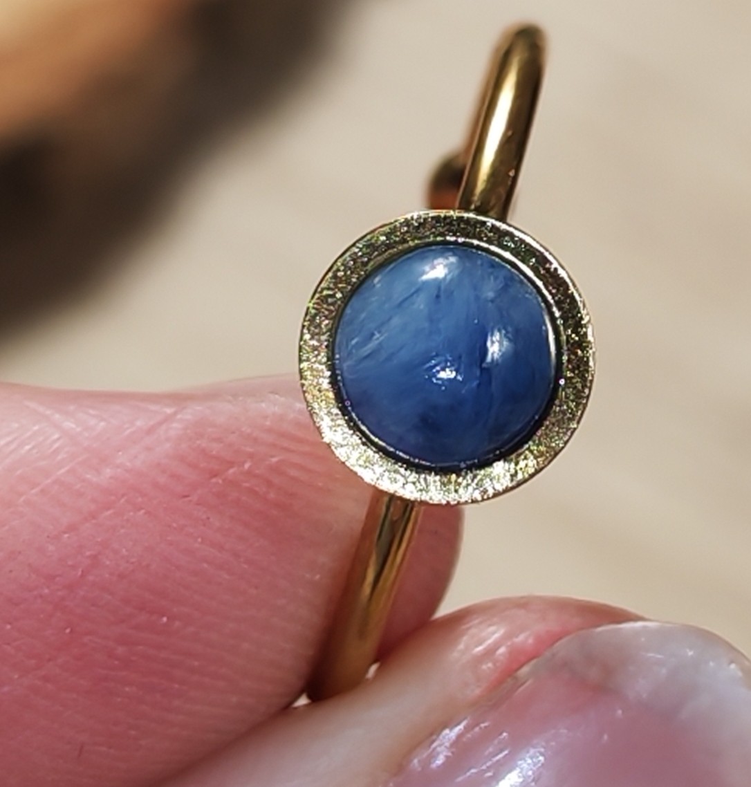 bague cyanite - jonc