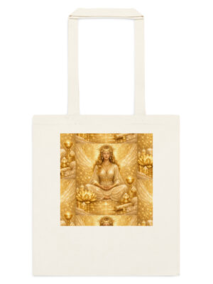 TOTE BAG COTON COLORÉ - DÉESSE SACRÉE PAIX ET LUMIÈRE