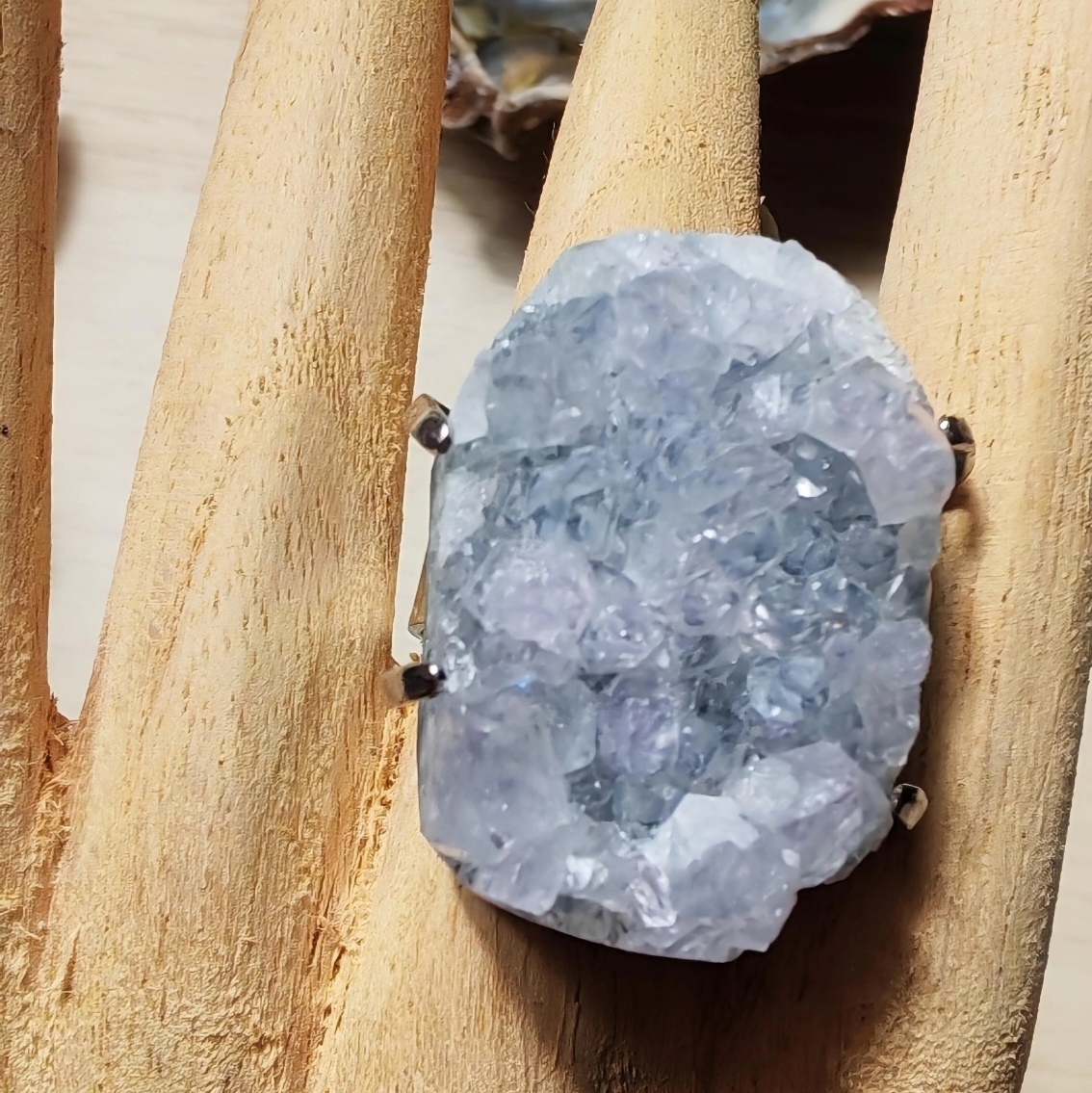 bague druzy améthyste