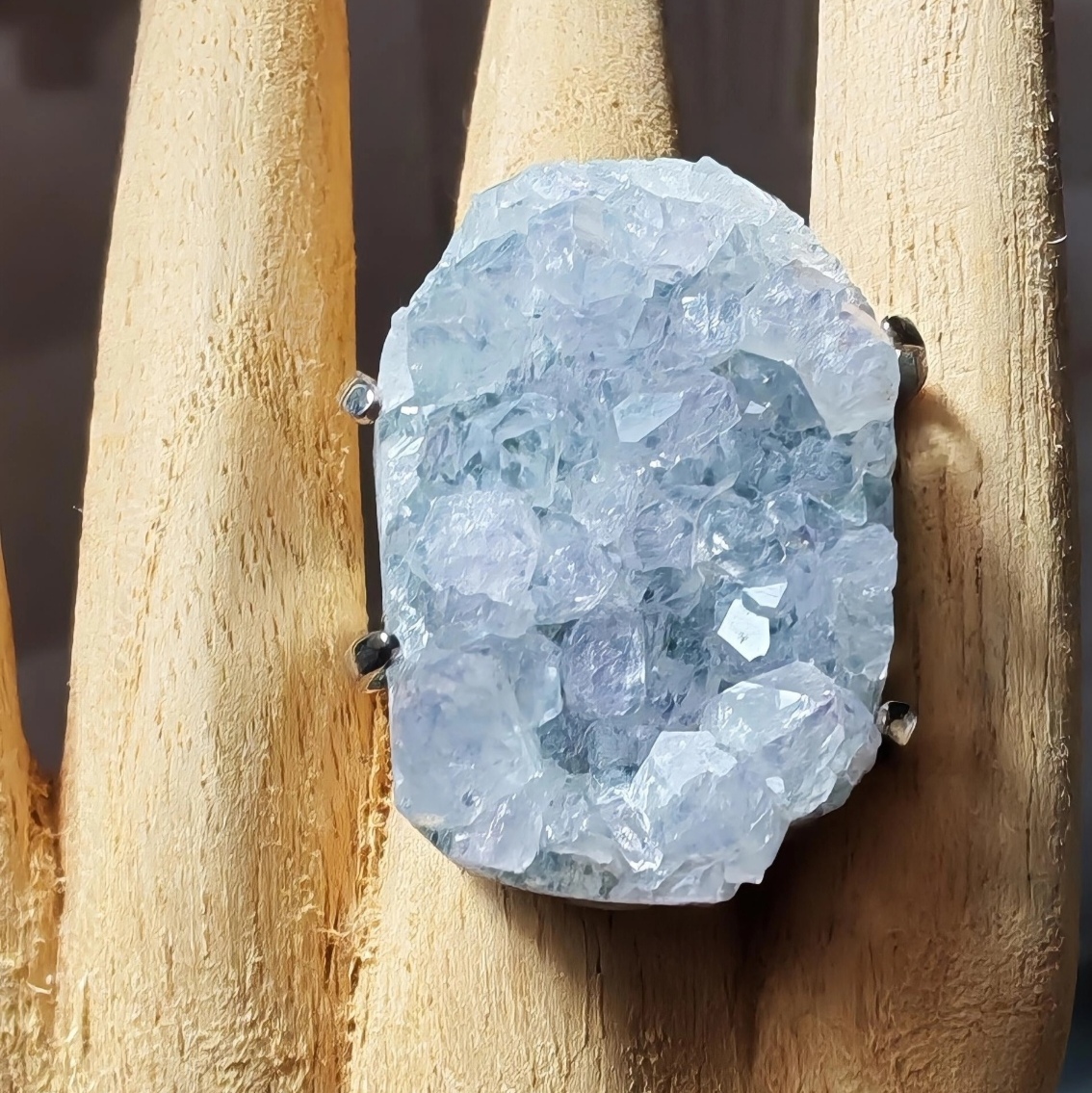 bague améthyste naturelle