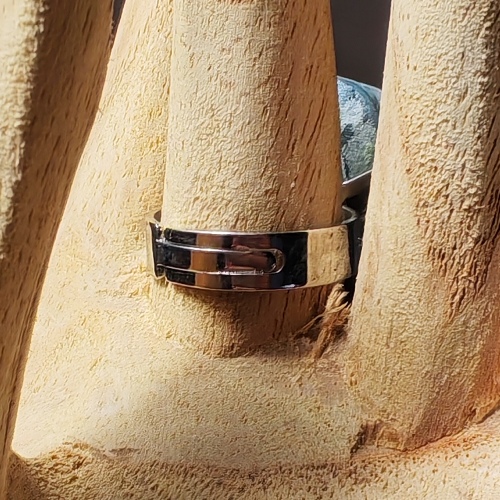 dos bague réglable améthyste