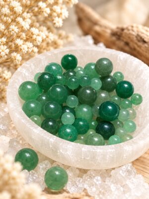 Bille d’aventurine verte 10 mm et 6mm collection flamme d'énergie